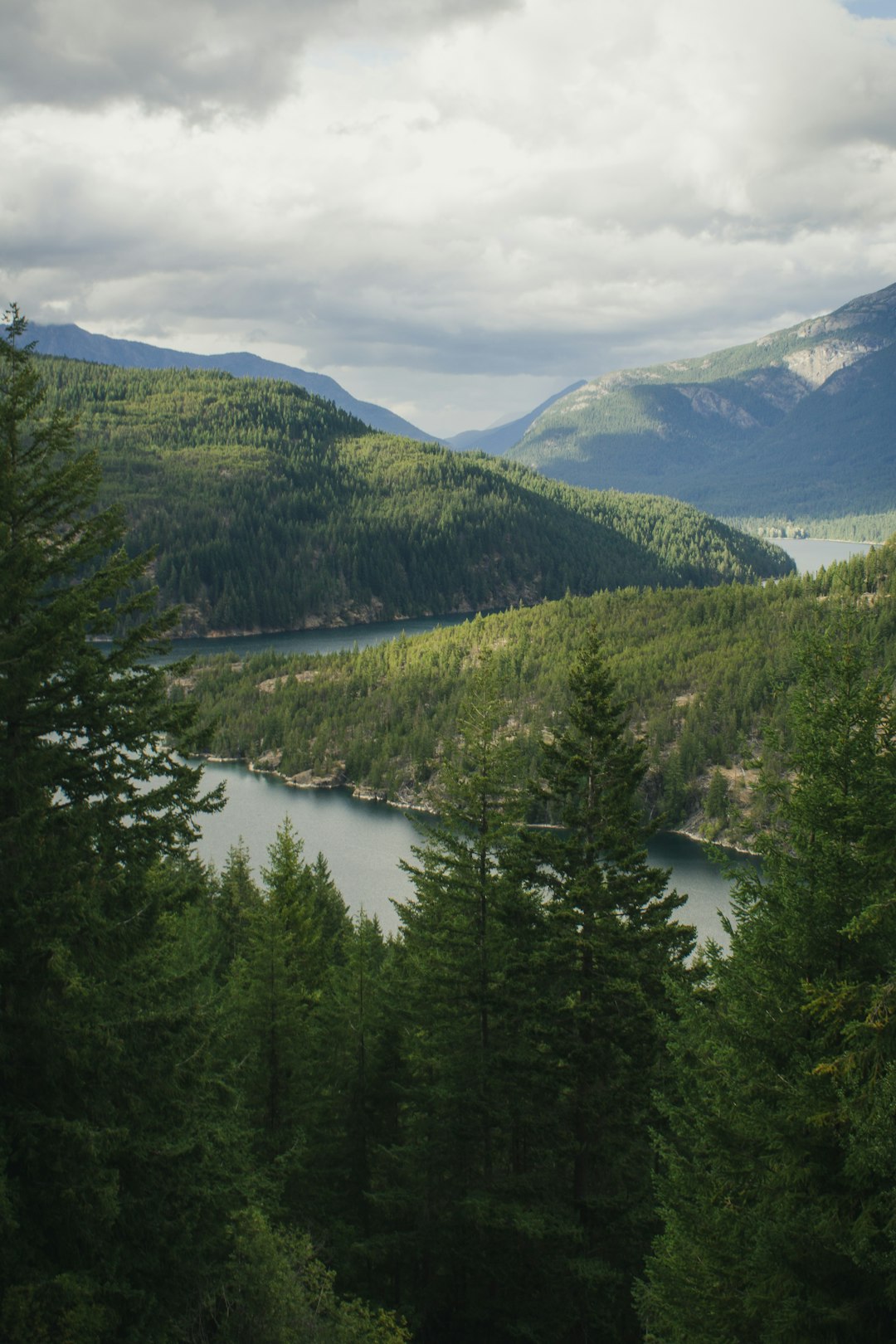 Telephoto landscape compressing perspective
